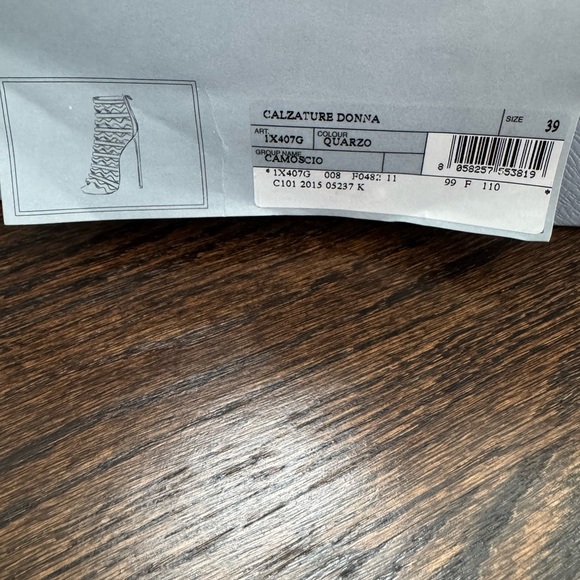 Prada Beige Suede Wavy Caged Peep Toe Booties Size 39 - Picture 5 of 8